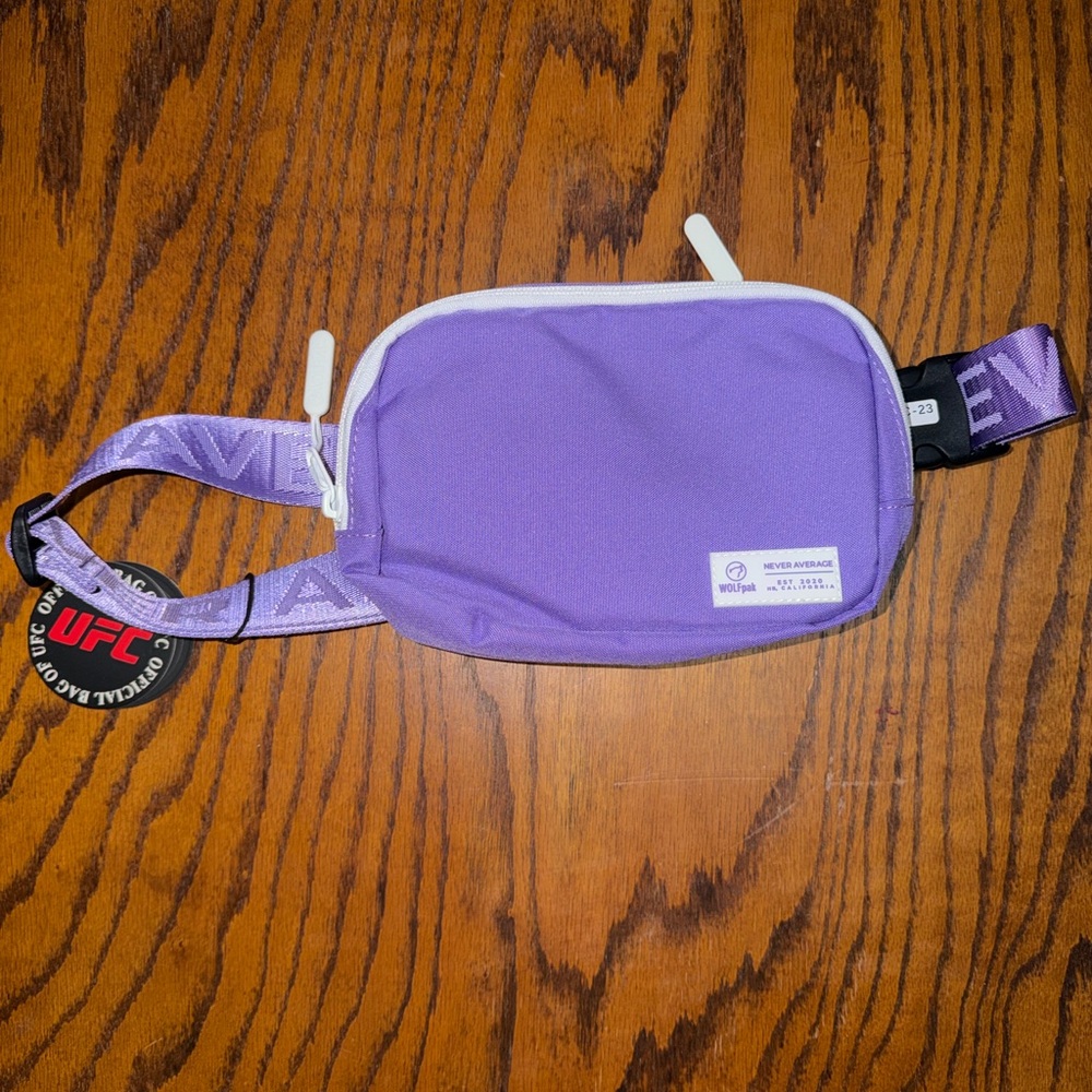 WOLFpak Lavender  crossbody Bag with White Accents
